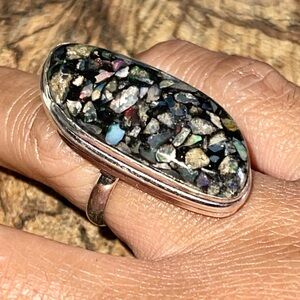 Ethiopian Black Opal Ring Size 7
